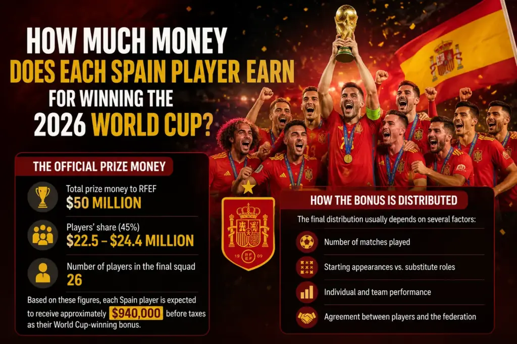 How Much Money Does Each Spain Player Earn for Winning the 2026 World Cup? 3 Spain Player Earn for Winning the 2026 World Cup