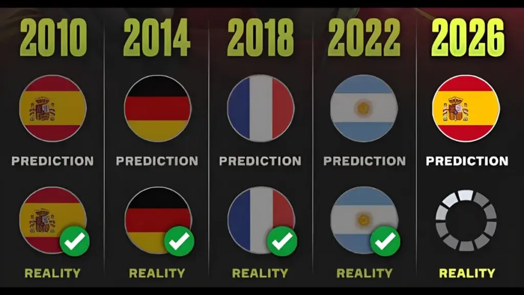 EA Sports FC Predicts World Cup Winner Correctly for Fifth Time in a Row as Spain Lift the Trophy 2 The Perfect Record of EA Sports FC Predicts of last 5 FIFA World Cup
